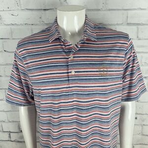 Johnnie-O Shirt Men's Large Polo Short Sleeve Logo The Players Logo Golf Stretch